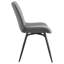 Ensemble de 2 chaises pivotantes grises capitonnées