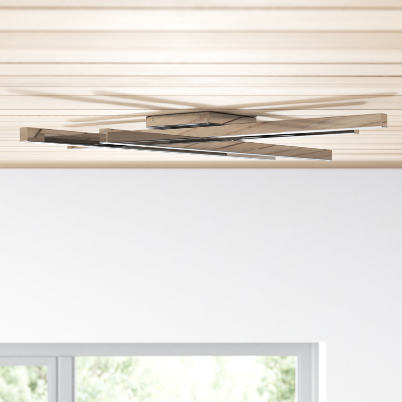 Rendon LED Flush Mount, Chrome, 42"