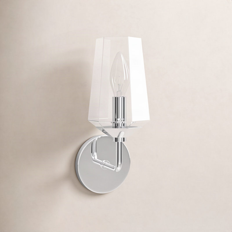 Mauricio Dimmable Bath Sconce, Polished Nickel