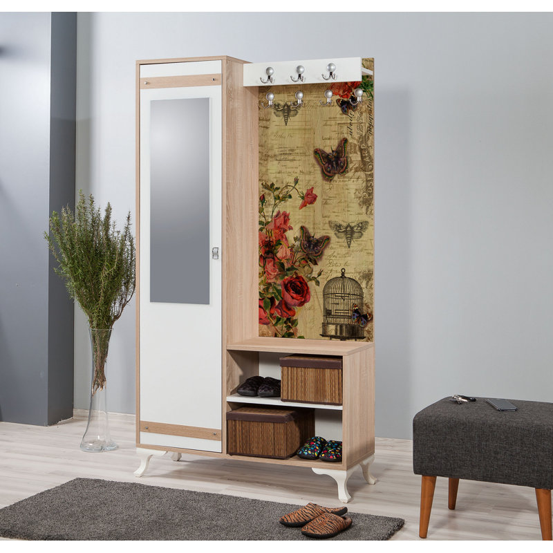 Binghampton Hall Tree 100cm Wide with Bench and Shoe Storage