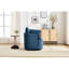 Fauteuil d'appoint moderne bleu pivotant à 360 degrés, structure en bois massif robuste, base en métal, chambre à coucher, salon, coin lecture d'une capacité de 350 lb, bureau, poids
