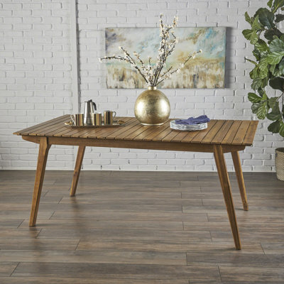 Table de salle à manger d'extérieur en bois massif