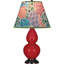 Small Double Gourd Accent Lamp - Sangria, Deep Patina Bronze - Lavender, Plum Shade-583633412-583633416