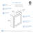 Recessed or Surface Mount Frameless LED Bathroom Medicine Cabinet with 3 Adjustable Shelves and LED Lighting-2102685278-2102685264