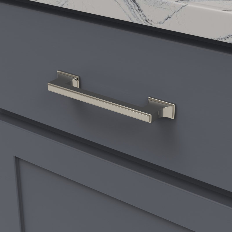 Brownstone Collection Handle Pull - Cabinet Pull - Transitional Hardware for Drawers & Cabinets, Polished Nickel, 5 1/16"