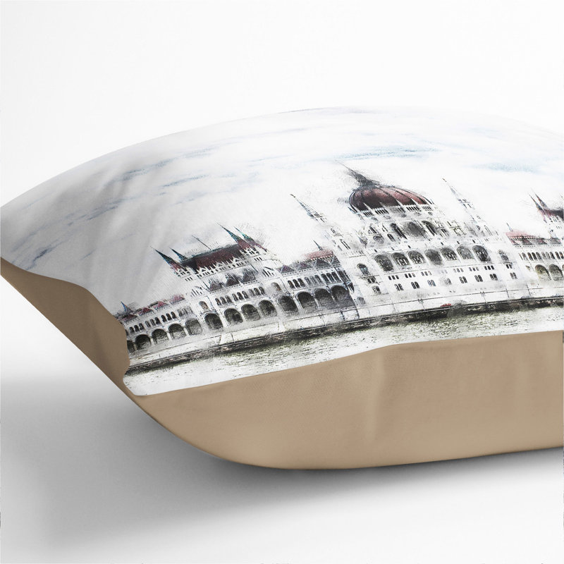 Square Cushion, 40cm H x 40cm W x 15cm D, Stone