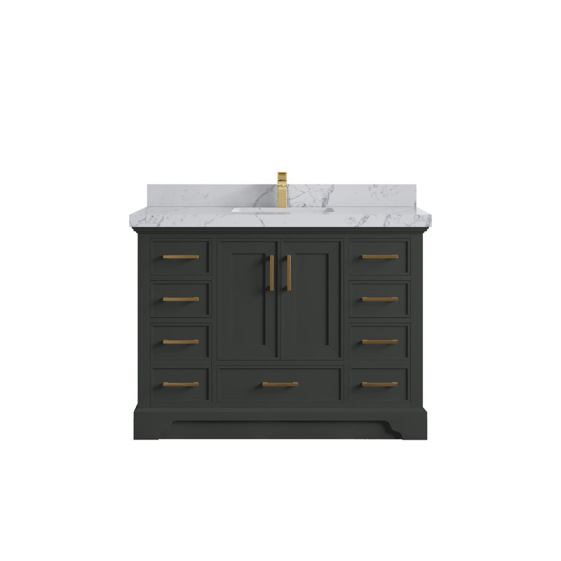 Charlotte 48'' Single Bathroom Vanity with Top, Venatino