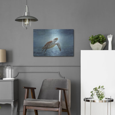 Luxe Metal Art 'Sea Turtle2 By David Stribbling, M " Luxe Metal Art 'Sea Turtle2 By David Stribbling, Metal Wall Art, 24"x16" " by David Stribbling