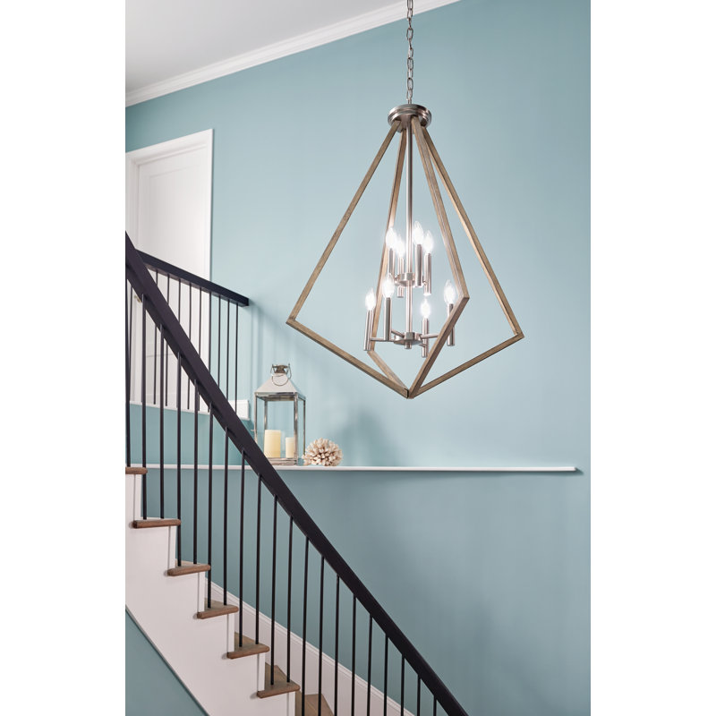 Lustre géométrique unique à 8 lumières 