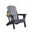 Chaise Adirondack pliable résistante aux intempéries ， Gris-123030548
