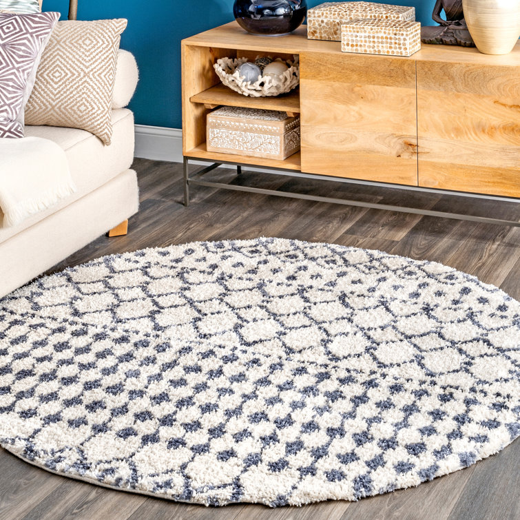 Rudden Moroccan Shag Cream/Blue Gray Rug