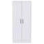  Commode combinée 71 po à deux portes et tiroir en bois blanc 71 po