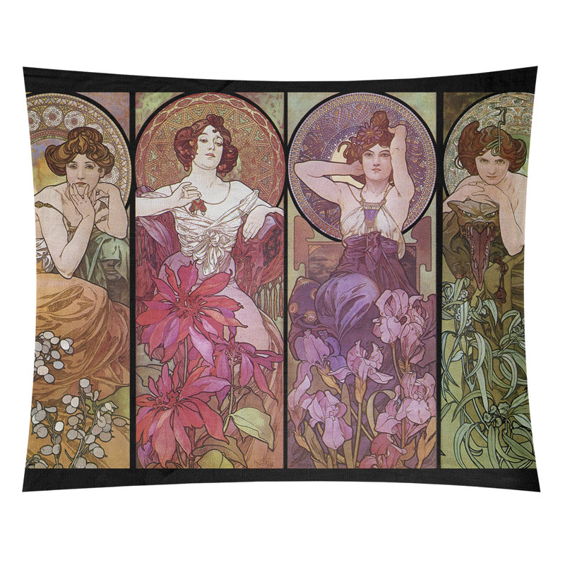 Quatre tapisserie Magdaleno, H 83,5 po x l 71 po