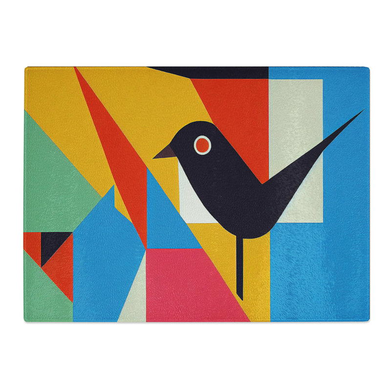 Illuminating Abstract Bird  Glass Chopping Board