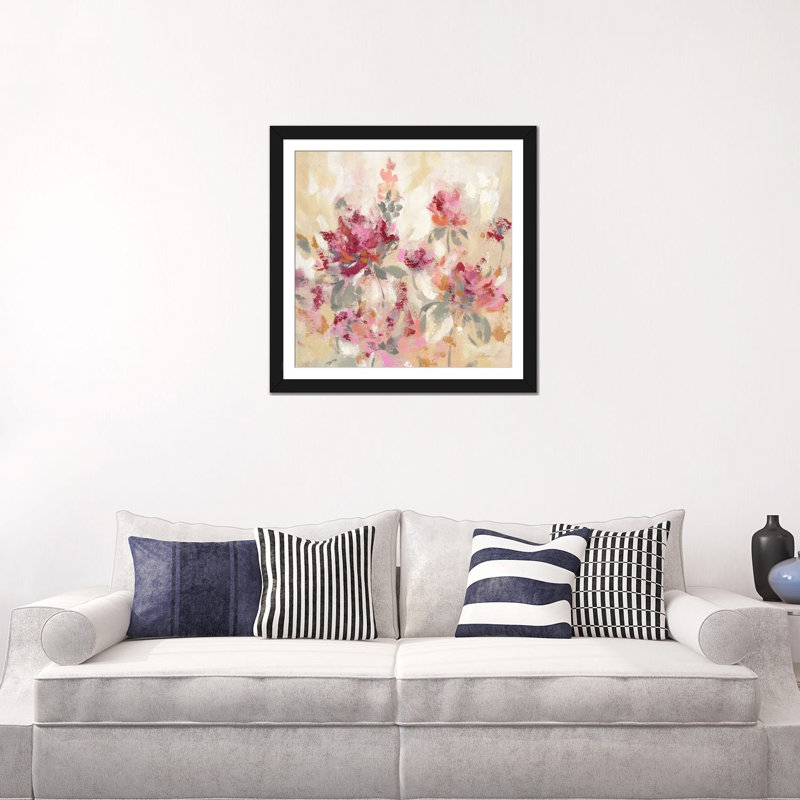 « floral reflections i », impression sur toile, H 12 po x l 12 po x P 1,5 po, Toile tendue, Pas de tapis