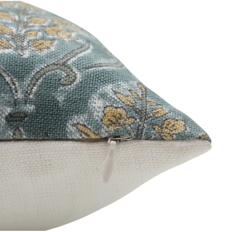 Housse de coussin réversible intérieur / extérieur Floral Linen, Carré, H 24 po x l 24 po