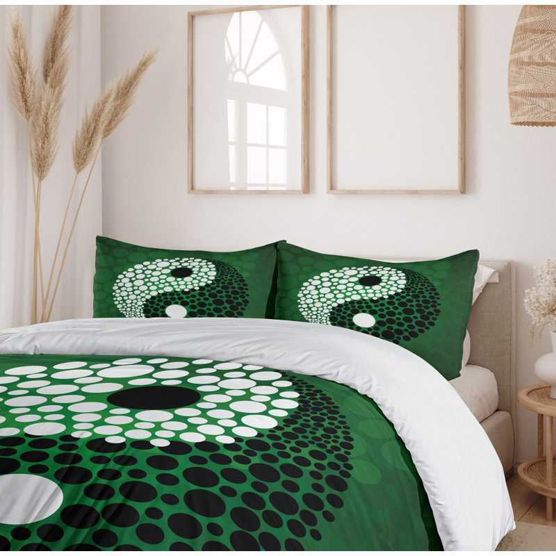 Eclectic Polyester Geometric Shapes Duvet Cover, King Duvet Cover + 2 Standard Shams