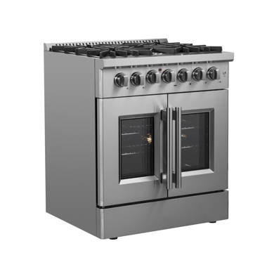 ZLINE 30 in. 4.2 Cu. ft. 4 Burner GAS Range with Convection GAS Oven in Stainless Steel (SGR30)