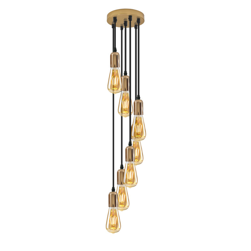 Armanda - Light French Gold Cluster Pendant, 7