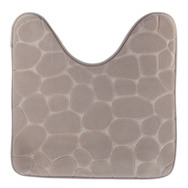 Mousse à mémoire de forme en microfibre Pebbles 3D 20 pi x 20 po, Taupe