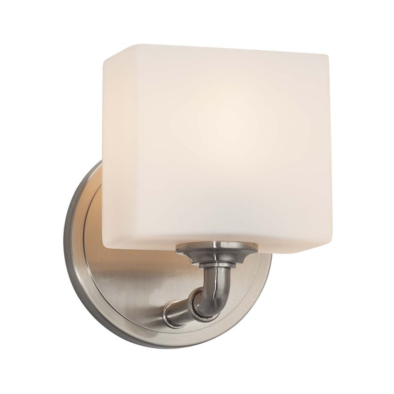 Appliquee à bras 1 lumières Branscome, Amande, Bronze foncé, DEL dédiée