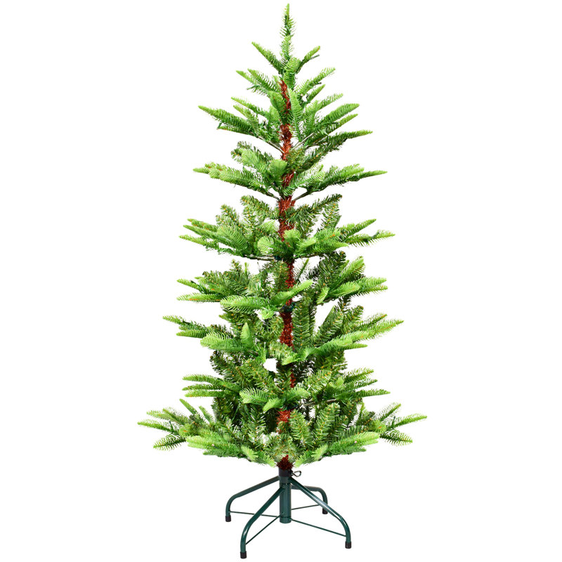 Christmas Tree With Warm White Led Lights, Pe+Pvc Tips, Auto-Unfold Memory Wire, Hinged Structure & Stable Metal Stand – Easy Assembly Holiday Tree
