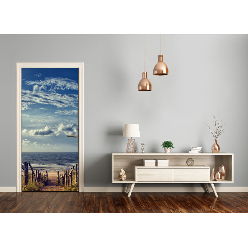 Way To The Beach Door Decal