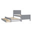 Lit de jour à plateforme simple en bois massif de qualité supérieure avec tête de lit, lit gigogne et tiroirs de rangement intégrés-824798536