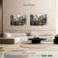 «Horizontal Vivid BW Abstract», reproduction sur toile-25417976