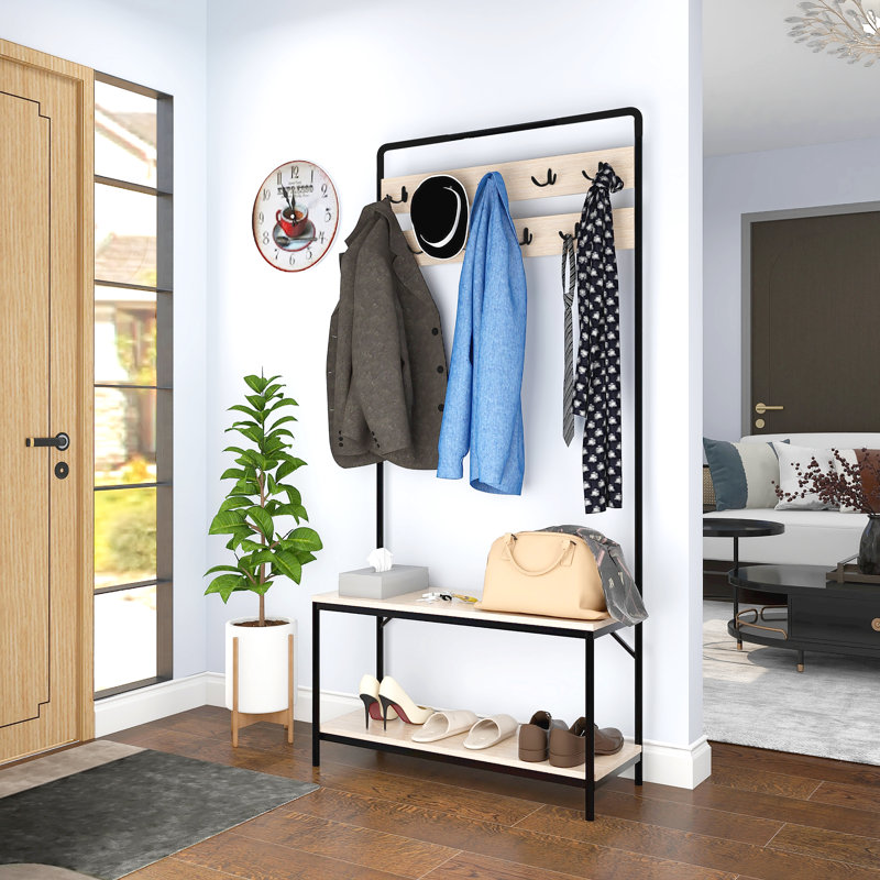 Livvie Hall Tree 31'' Wide with Bench and Shoe Storage