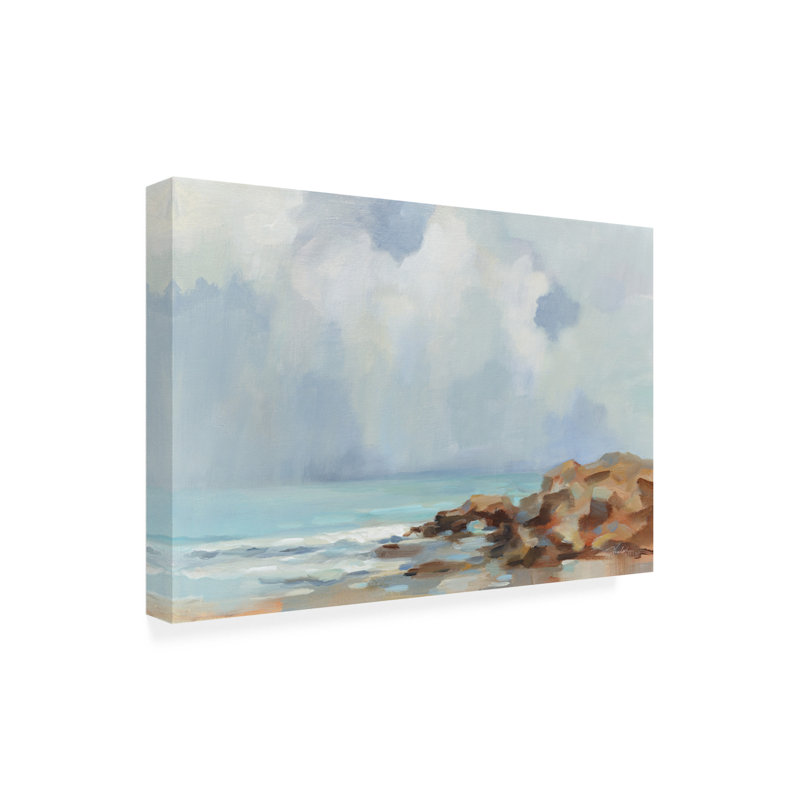 «Trademark Fine Art Silvia Vassileva Morning At Stone Beach», art mural sur toile, H 22 po x l 32 po