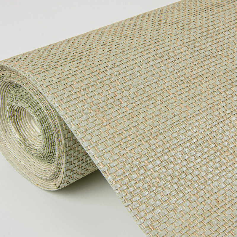Yanyu Sage Paper Weave Grasscloth Wallpaper, Sage