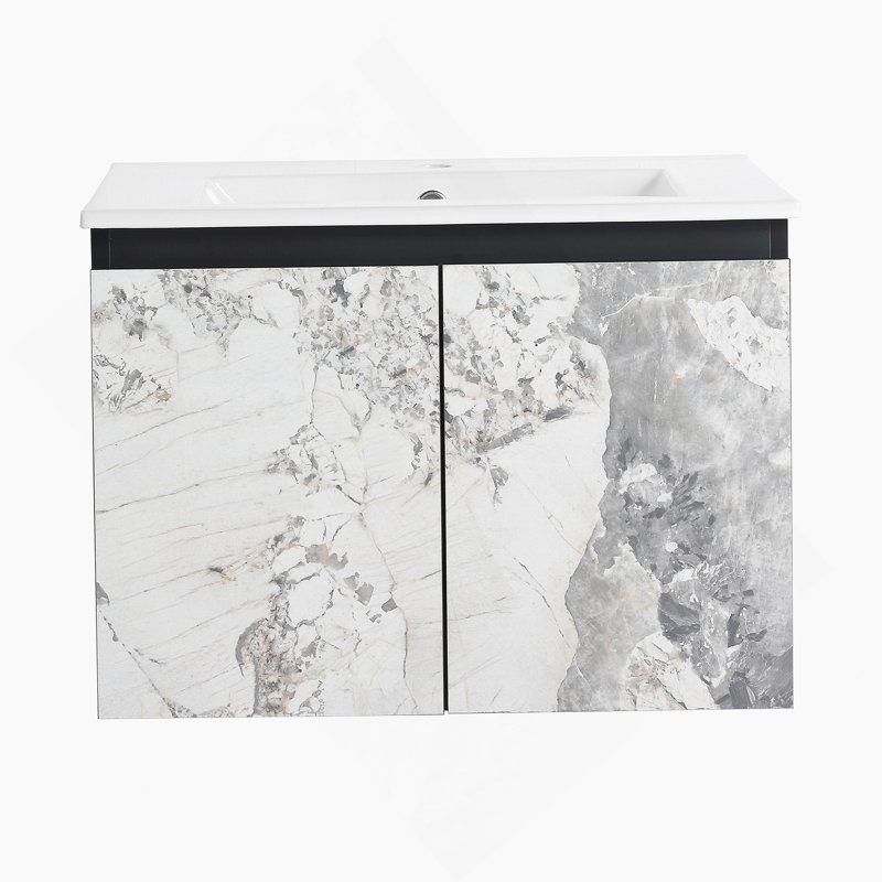 Meuble-lavabo mural 24 po avec lavabo en céramique