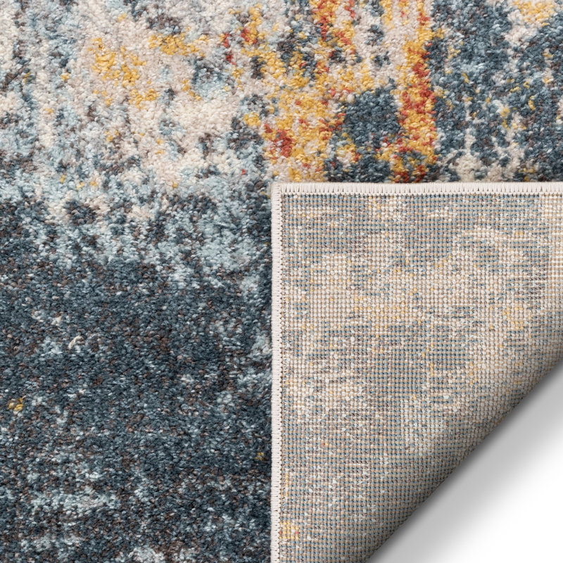 Sydney Abstract Synthetic Area Rug, Runner 67 x 220cm