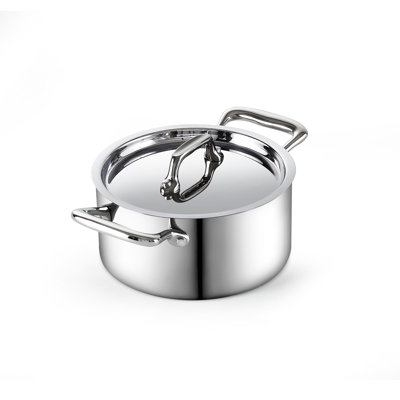 Réchaud à beurre en acier inoxydable multi-plis standard de Cooks, petite casserole avec couvercle, marmite à chocolat 0,68 pte pour fruits de mer, marmite de camping au fromage au lait avec deux poignées