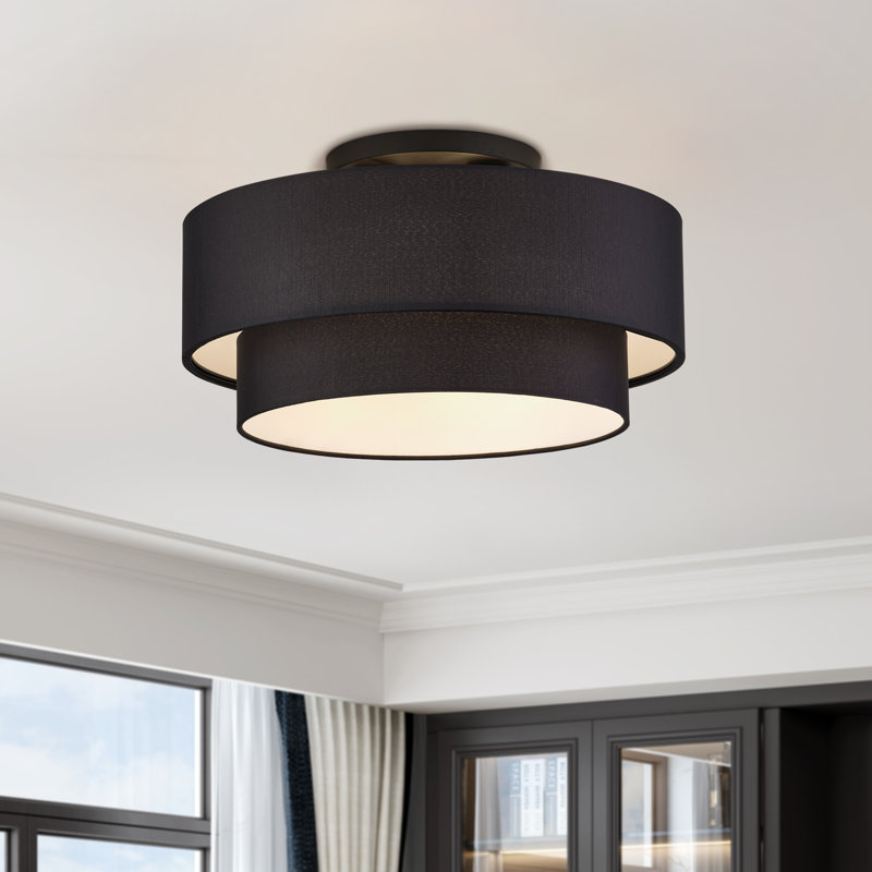 Bainbridge 3 Light Black Large Semi-flush