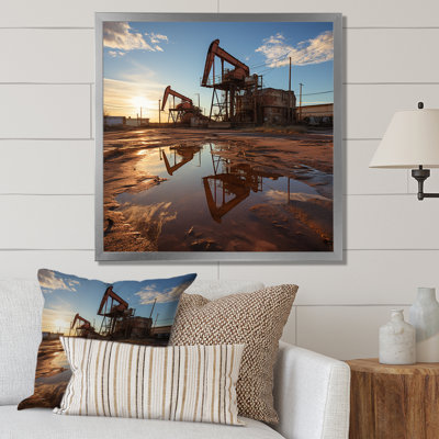 " Texas Oil Field With Oil Drill "