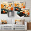 «Orange Mid Century Organic Harmony III», reproduction de métal Mid-Century orange-600194371