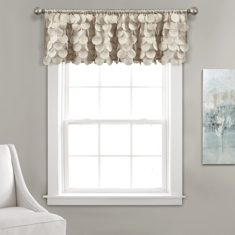 Gigi Scalloped Window Valance, 70" W x 14" L, Wheat