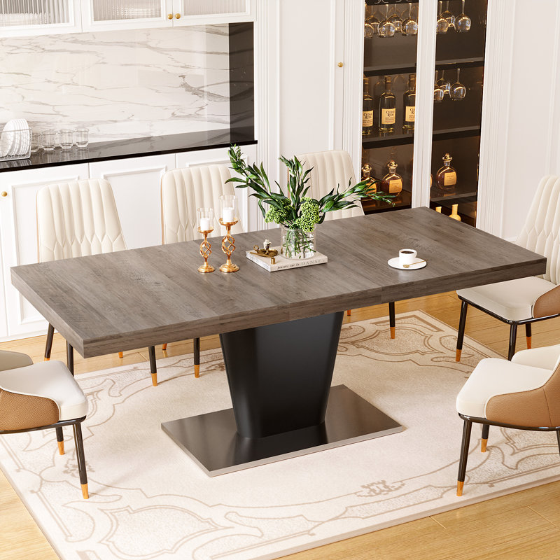 Rectangular Extendable Dining Table for 8-10 People