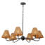 Lustre LED Grady Coastal Farmhouse à bras articulé réglable en métal avec abat-jour en rotin tressé à la main-2094222660-2094222663