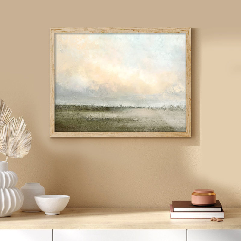 «Vibrant Sun Cloud Farm Field» sur papier, Naturel, H 8 po x l 10 po