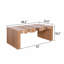 Table basse rétro vintage industrielle avec tablettes ouvertes et fabrication robuste, parfaite pour les espaces de vie confortables