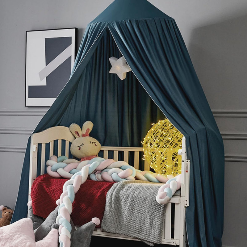 Lake Blue Kids Round Dome Bed Canopy Mosquito Net Protection Canopy