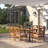Hannes 6 - Person Wood Patio Dining Set with Rectangular Table , Cushions Included