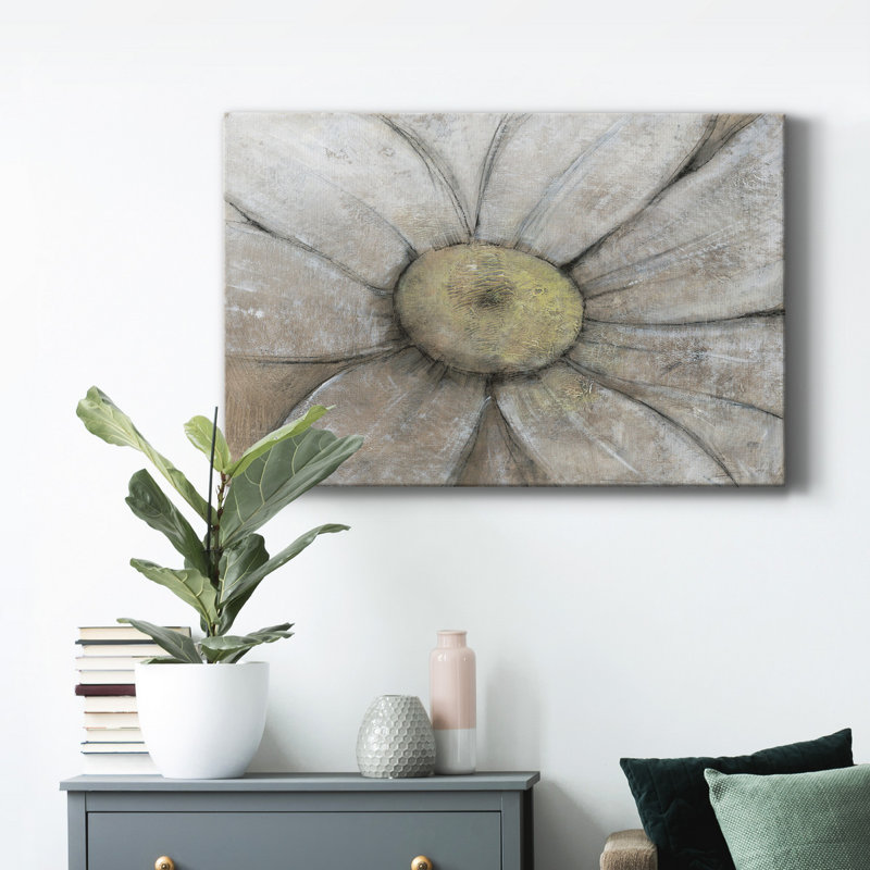 Gros plan sur marguerite II - impression sur toile tendue, H 60 po x l 40 po x P 1 po