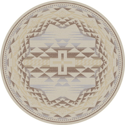 Tapis brun clair de style sud-ouest Angela
