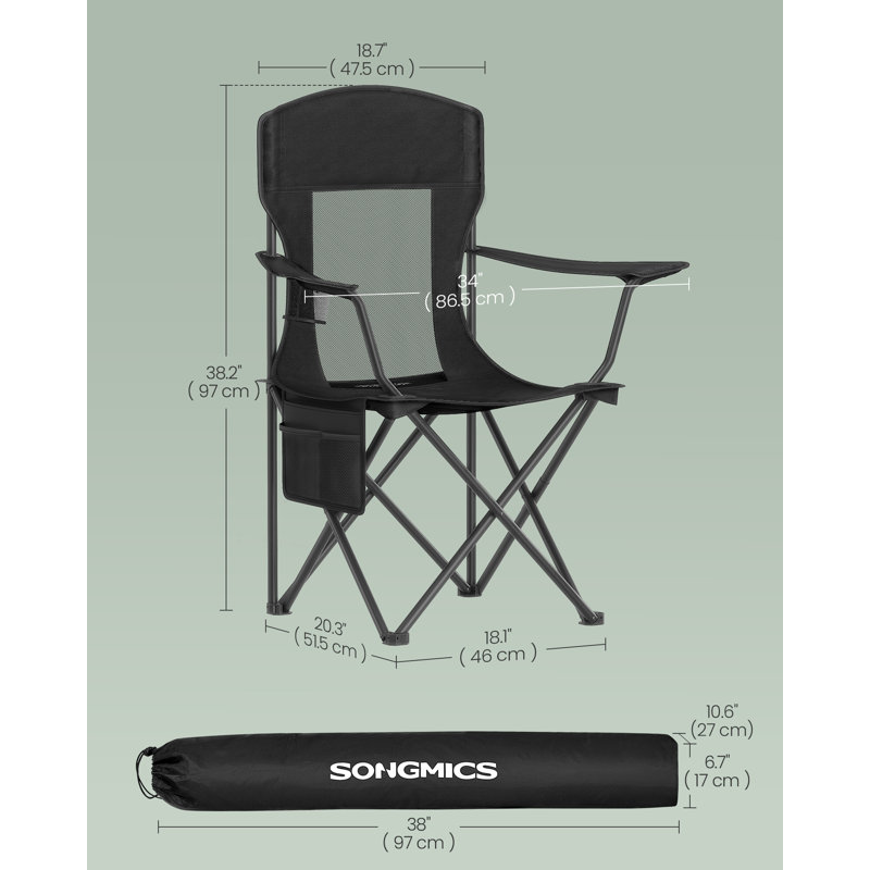 Folding Camping Chair, Black
