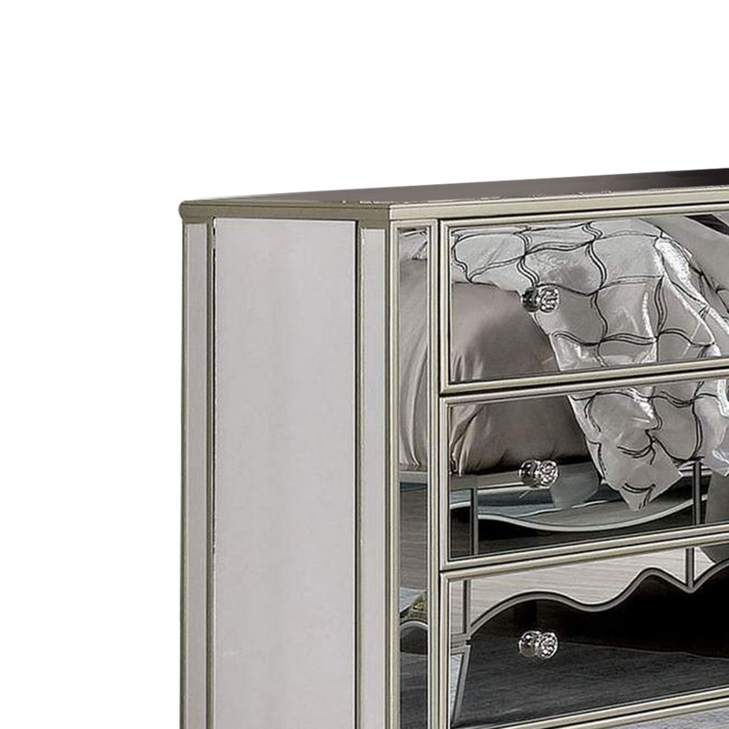 Commode double en bois massif à 6 tiroirs l 64 po Louviere