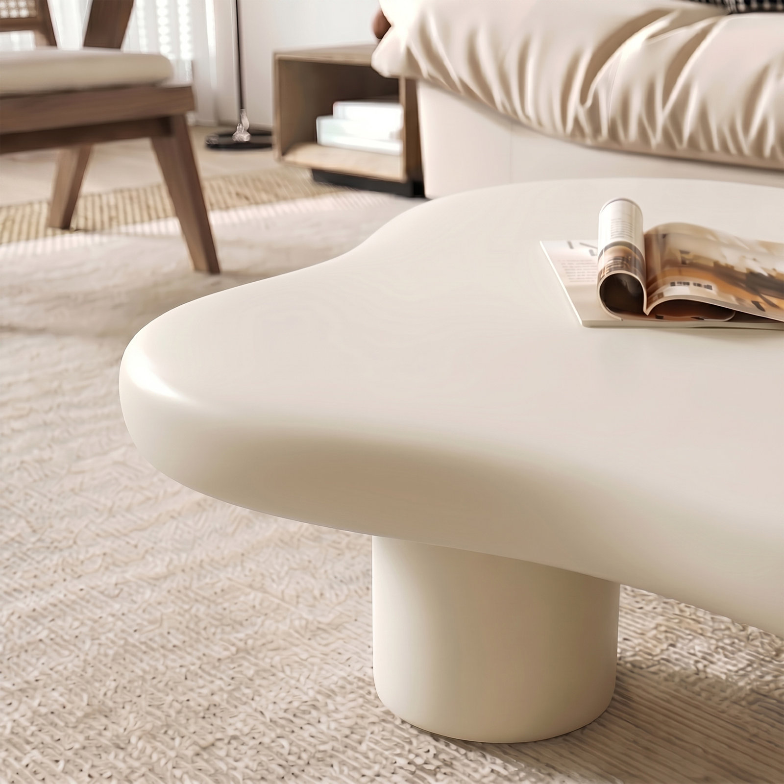 Allrich 48" Coffee Table, Beige